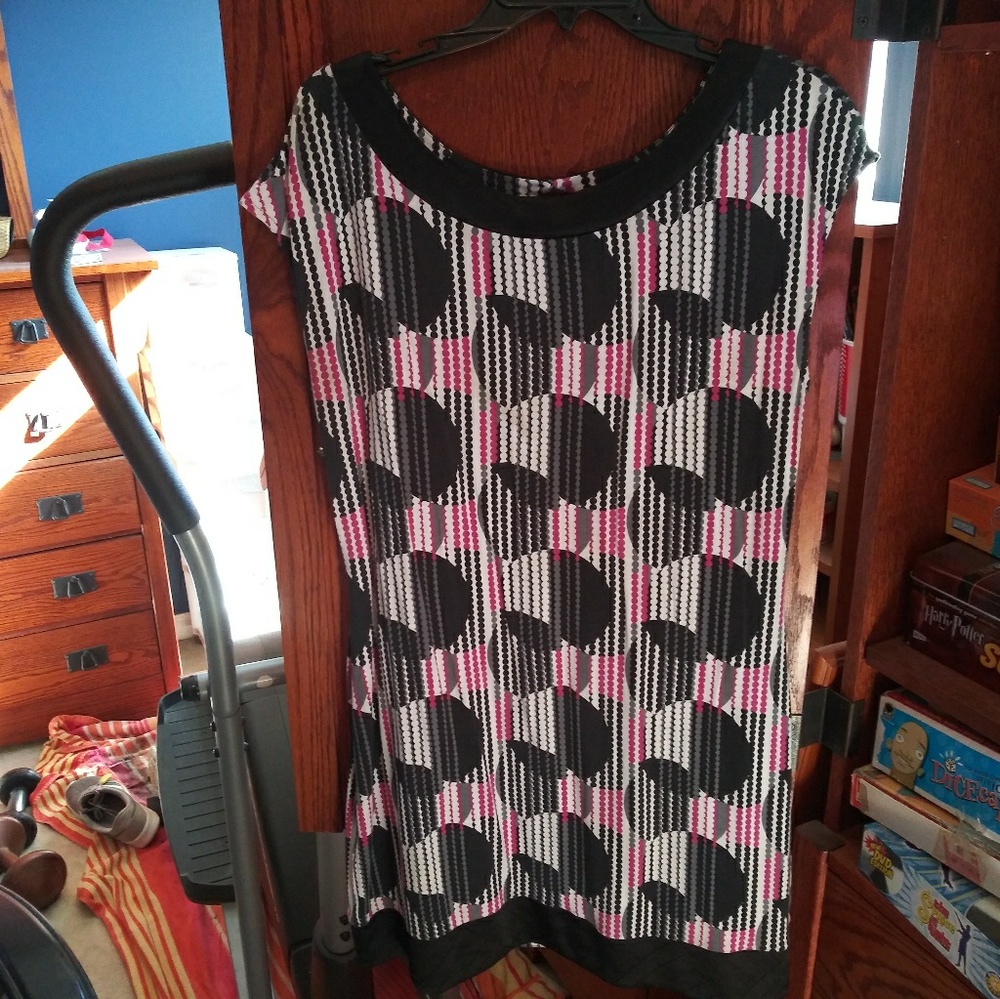 Express Y2k Geo Print dress